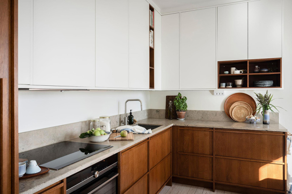 Прекрасная скандинавская квартира с терракотовыми стенами и нотками бохо