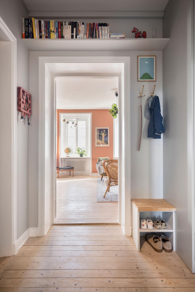 Прекрасная скандинавская квартира с терракотовыми стенами и нотками бохо