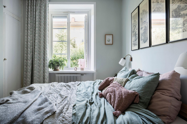 Прекрасная скандинавская квартира с терракотовыми стенами и нотками бохо