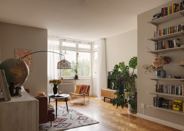 Приятный спокойный интерьер квартиры рядом с озером в Швеции (59 кв. м) Приятный спокойный интерьер квартиры рядом с озером в Швеции (59 кв. м)