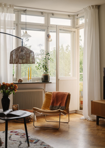 Приятный спокойный интерьер квартиры рядом с озером в Швеции (59 кв. м) Приятный спокойный интерьер квартиры рядом с озером в Швеции (59 кв. м)