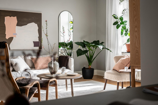 Серая квартира в Гётеборге с маленькой спальней и балконом (65 кв. м) Серая квартира в Гётеборге с маленькой спальней и балконом (65 кв. м)