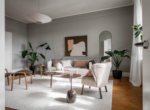 Серая квартира в Гётеборге с маленькой спальней и балконом (65 кв. м) Серая квартира в Гётеборге с маленькой спальней и балконом (65 кв. м)