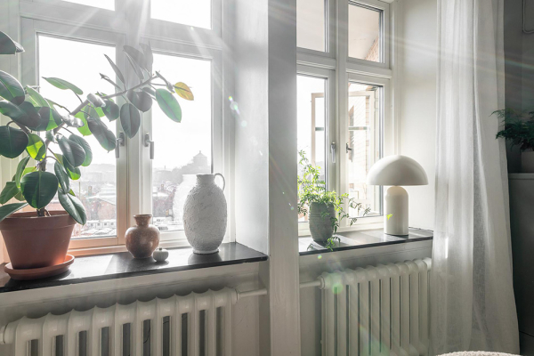 Серая квартира в Гётеборге с маленькой спальней и балконом (65 кв. м) Серая квартира в Гётеборге с маленькой спальней и балконом (65 кв. м)