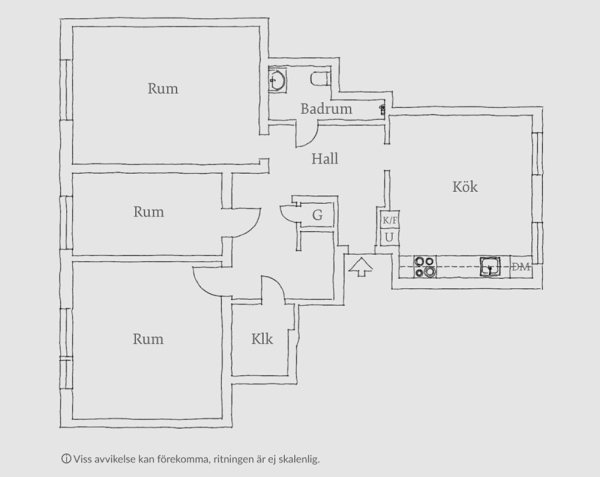 Тёплый монохромный интерьер бюджетной квартиры в Швеции (74 кв. м) Тёплый монохромный интерьер бюджетной квартиры в Швеции (74 кв. м)